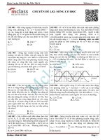 Trắc nghiệm chuyên đề sóng cơ học