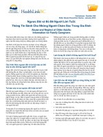 Ngược Đãi và Bỏ Bê Người Lớn Tuổi Thông Tin Dành Cho Những Người Chăm Sóc Trong