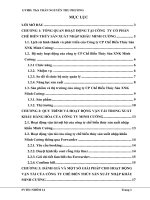 QUY TRÌNH VÀ HOẠT ĐỘNG VẬN TẢI TRONG XUẤT KHẨU HÀNG HÓA CỦA CÔNG TY MINH CƯỜNG