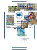 NGHIÊN CỨU TÔM TƯƠI VÀ TÔM CHẾ BIẾN TẠI SIÊU THỊ VINMART Ở SỐ 476, PHAN XÍCH LONG, P3, QUẬN PHÚ NHUẬN, TP.HCM