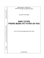 Định tuyến trong mạng vô tuyến AD Hoc