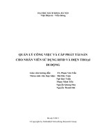 QUẢN LÝ CÔNG VIỆC VÀ CẤP PHÁT TÀI SẢN CHO NHÂN VIÊN SỬ DỤNG RFID VÀ ĐIỆN THOẠI DI ĐỘNG