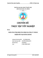 Phân tích tình hình tài chính công ty TNHH Hùng Khánh