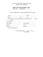 Đơn xin chấm phúc tra (Đại học khoa học tự nhiên_ĐH Quốc gia TP.HCM)