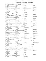 310 câu trắc nghiệm Tiếng anh