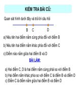 Bài giảng đường thẳng đi qua hai điểm môn hình học 6