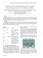 Proceedings VCM 2012 06 nghiên cứu thiết kế và điều khiển robot 6 bánh vượt địa hình