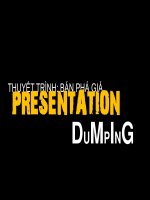 Thuyết trình chủ đề chống bán phá giá