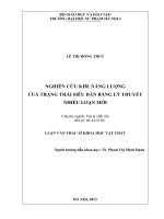 Nghiên cứu khe năng lượng của trạng thái siêu dẫn bằng lí thuyết nhiễu loạn mới