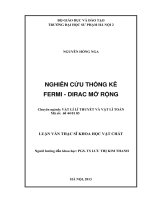 Nghiên cứu thống kê Fermi - Dirac mở rộng