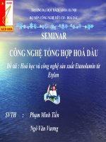 Hoá học và công nghệ sản xuất Etanolamin từ Etylen