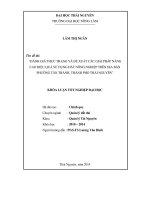 Đánh giá thực trạng và đề xuất giải pháp nâng cao hiệu quả sử dụng đất nông nghiệp trên địa bàn phường Tân Thành - thành phốThái Nguyên.