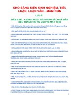 kho sáng kiến kinh nghiệm mầm non