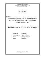 Đánh giá công tác cấp giấy chứng nhận quyền sử dụng đất trên địa bàn huyện Mường Ảng – tỉnh Điện Biên giai đoạn 2011- 2013.