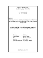 Thành lập bản đồ hiện trạng sử dụng đất từ bản đồ địa chính Xã Đức Long - Huyện Hòa An Tỉnh Cao Bằng tỷ lệ 1 5.000.