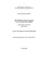 Tích phân loại Cauchy và các bài toán biên