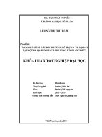 Đánh giá công tác bồi thường, hỗ trợ và tái định cư tại một số dự án trên địa bàn huyện Chi Lăng - tỉnh Lạng Sơn.
