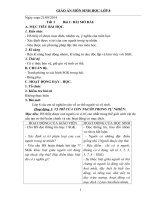 GIÁO ÁN MÔN SINH LỚP 8 MỚI NHẤT.