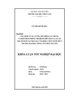 Xác định tỷ lệ, cường độ nhiễm cầu trùng và biện pháp phòng trị bệnh trên đàn gà Ai Cập hậu bị nuôi tại trại gia cầm khoa Chăn nuôi Thú y trường Đại học Nông Lâm Thái Nguyên.