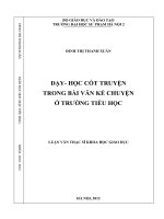 Dạy - học cốt truyện trong bài văn kể chuyện ở trường tiểu học