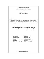 Đánh giá công tác cấp Giấy chứng nhận quyền sử dụng đất tại xã Bản Ngoại – Huyện Đại Từ – tỉnh Thái Nguyên giai đoạn 2011 - 2013.