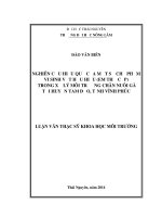 Nghiên cứu hiệu quả của một số chế phẩm vi sinh vật hữu hiệu (Em thứ cấp) trong xử lý môi trường chăn nuôi gà tại huyện Tam Đảo, tỉnh Vĩnh Phúc