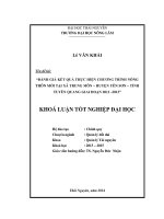 Đánh giá kết quả thực hiện chương trình nông thôn mới tại xã Trung Môn – huyện Yên Sơn - Tỉnh Tuyên Quang Giai đoạn 2011 - 2013.