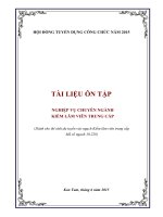 tài liệu ôn thi tuyển công chức cấp tỉnh, huyện năm 2015 nghiệp vụ chuyên ngành kiểm lâm viên trung cấp
