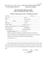 Mẫu đơn xin hưởng trợ cấp xã hội (Trường ĐH Công đoàn)