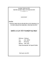 Đánh giá hiện trạng môi trường n ước sinh hoạt tại xã Trung Hội, Huyện Định Hóa, Tỉnh Thái Nguyên.