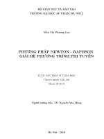 Phương pháp NewTon - Raphson giải hệ phương trình phi tuyến