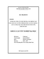 Đánh giá công tác bồi thường và giải phóng mặt bằng tiểu dự án công trình đường cao tốc Nội Bài – Lào Cai đoạn qua địa phận huyện Trấn Yên – tỉnh Yên Bái.