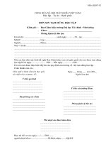 Đơn xin tạm dừng tiến độ học tập