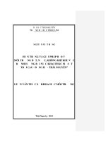 Hiện trạng và giải pháp bảo vệ môi trường đất, nước, không khí khu vực bị ảnh hưởng bởi việc khai thác mỏ sắt Trại Cau, Đồng Hỷ, Thái Nguyên