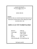 Đánh giá công tác chuyển quyền sử dụng đất tại thị trấn Ba Chẽ - huyện Ba Chẽ - tỉnh Quảng Ninh giai đoạn 2010 - 2013.