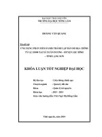 Ứng dụng phần mềm FAMIS thành lập bản đồ địa chính xã Xuân Dương - huyện Lộc Bình - tỉnh Lạng Sơn.