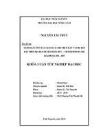 Đánh giá công tác giao đất, cho thuê đất và thu hồi đất trên địa bàn huyện Hoài Đức – thành phố Hà Nội giai đoạn 2011 - 2013.