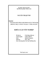Ứng dụng phần mềm Famis trong quản lý hồ sơ địa chính xã Tri Lễ - Huyện Văn Quan – Tỉnh Lạng Sơn.