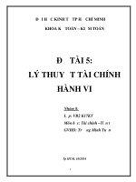 Tiểu luận môn tài chính tiền tệ lý thuyết tài chính hành vi