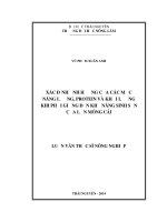 Xác định ảnh hưởng của các mức năng lượng, protein và khối lượng khi phối giống đến khả năng sinh sản của lợn móng cái