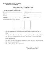 Phiếu xác nhận thông tin hồ sơ sinh viên (Trường ĐH Nguyễn Tất Thành)