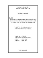 Đánh giá chất lượng và đề xuất mô hình cấp nước sinh hoạt quy mô hộ gia đình nông thôn tại xã Việt Hùng - huyện Quế Võ - tỉnh Bắc Ninh.