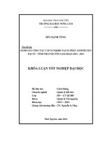 Đánh giá công tác cấp Giấy chứng nhân quyền sử dụng đất tại xã Phục linh - huyện Đại Từ - tỉnh Thái Nguyên giai đoạn 2011 - 2013.