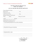 Giấy xác nhận học sinh, sinh viên thường trú