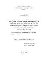 Soạn thảo hệ thống câu hỏi trắc nghiệm khách quan nhiều lựa chọn sử dụng trong kiểm tra đánh giá mức độ nhận thức một số kiến thức thuộc chương Dòng điện xoay chiều lớp 12 -THPT Chương trình nâng cao