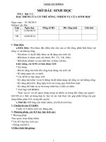 GIÁO ÁN MÔN  SINH 6 MỚI NHẤT.