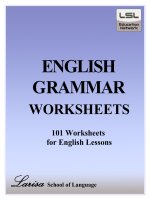 English Grammar Worksheets - 1001 worksheets For English Lessons