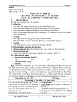 GIÁO ÁN MÔN SINH LỚP 9 MỚI NHẤT