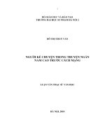 Người kể chuyện trong truyện ngắn Nam Cao trước cách mạng (LV00329)