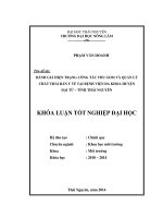 Đánh giá hiện trạng công tác thu gom và quản lý chất thải rắn y tế tại bệnh viện Đa khoa Huyện Đại Từ – Tỉnh Thái Nguyên